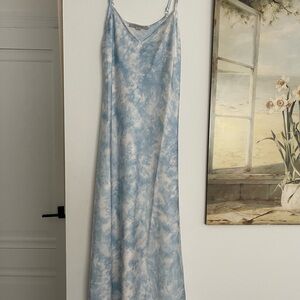 All Saints Blue and White Maxi Dress